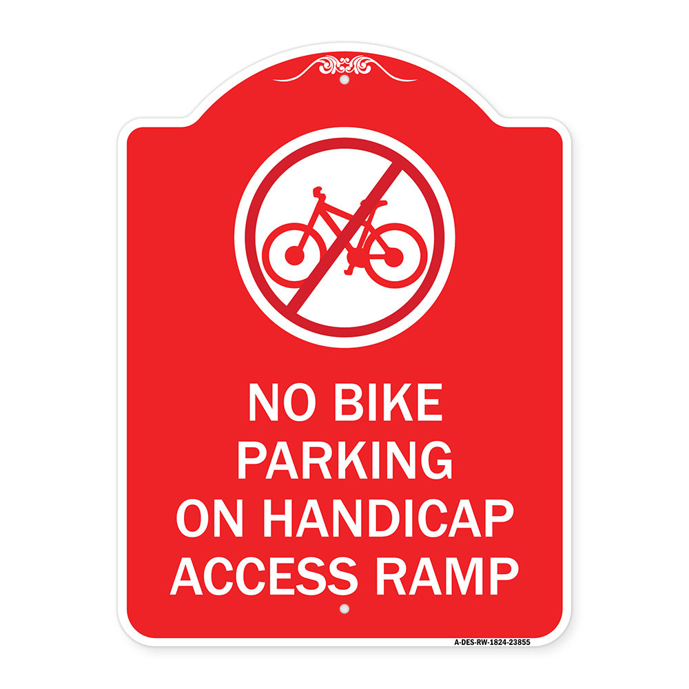 No Bike Parking on Handicap Access Ramp