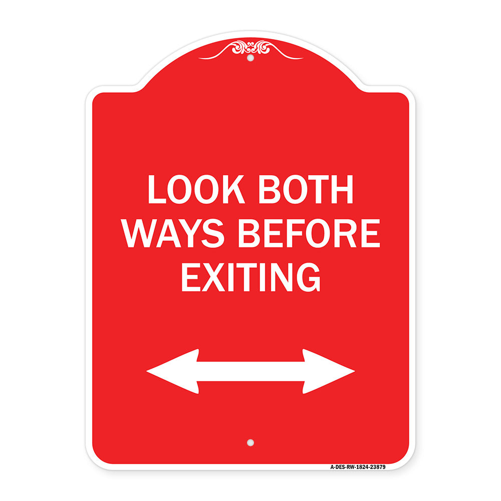 Look Both Ways Before Exiting (With Bidirectional Arrow)