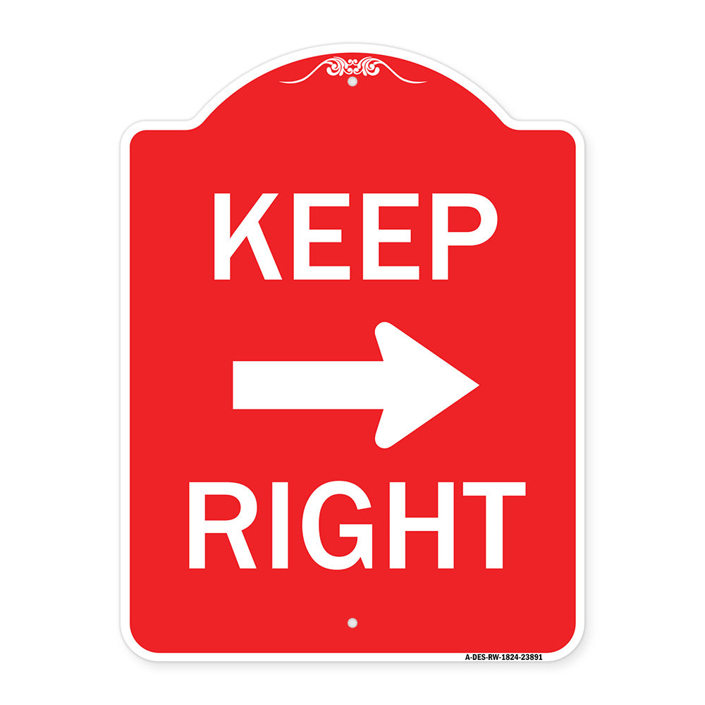 Keep Right Sign (Right Arrow)