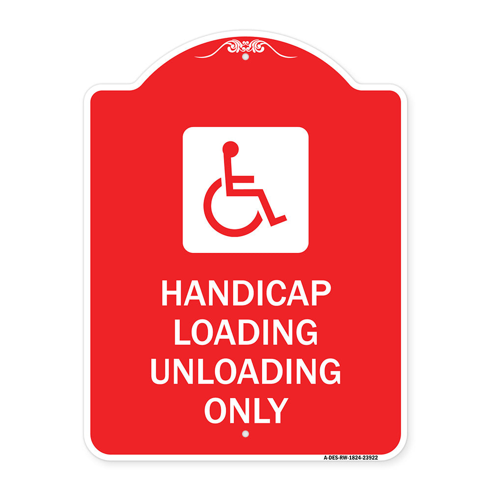 Handicap Loading Unloading Only (With Handicap Symbol)