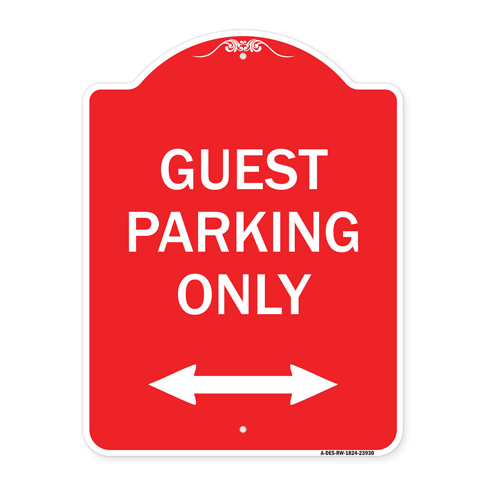 Guest Parking Only (With Bidirectional Arrow)