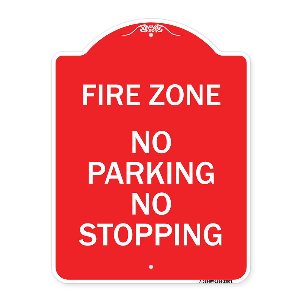 Fire Zone No Parking No Stopping