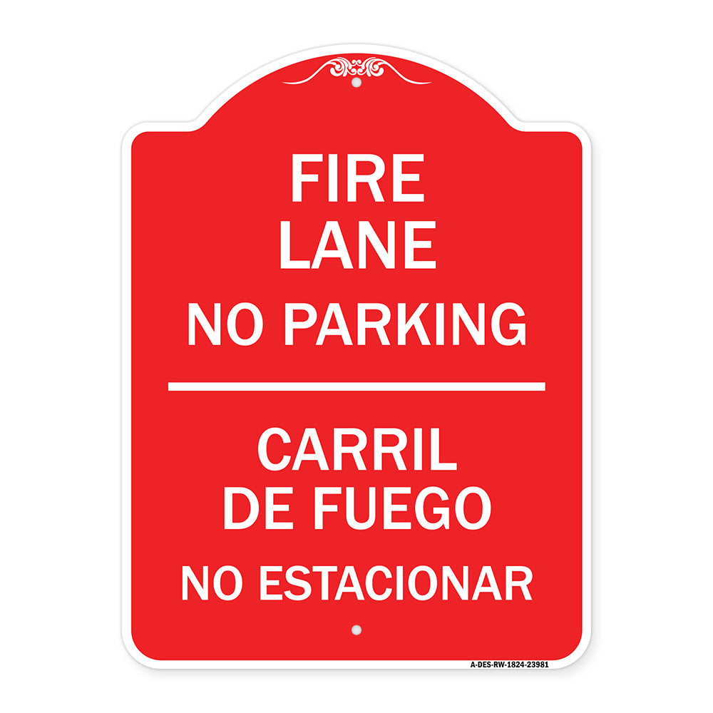 Fire Lane No Parking - Carril De Fuege No Esta Conar