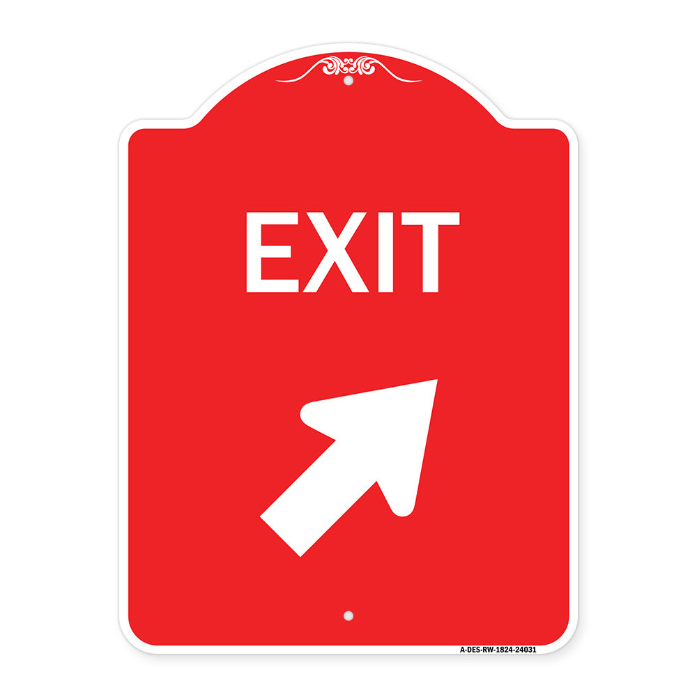 Exit Sign Exit with Right Arrow