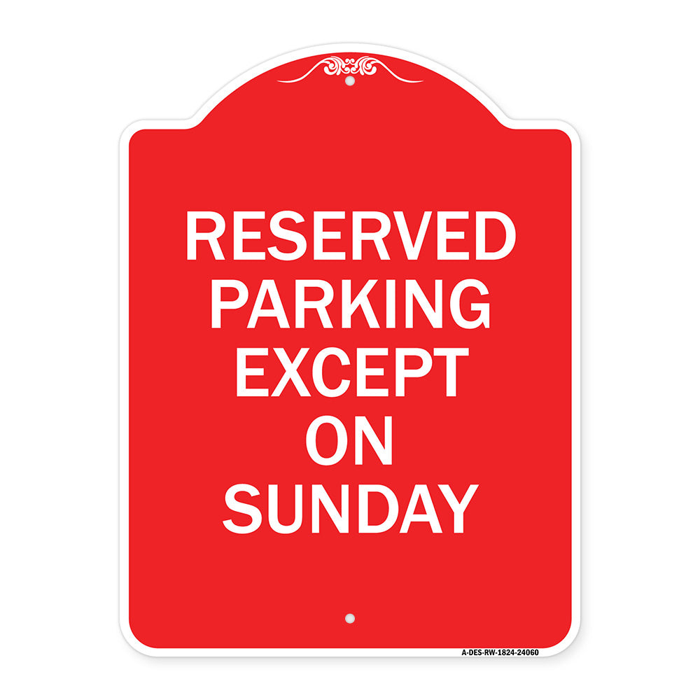 Except on Sunday