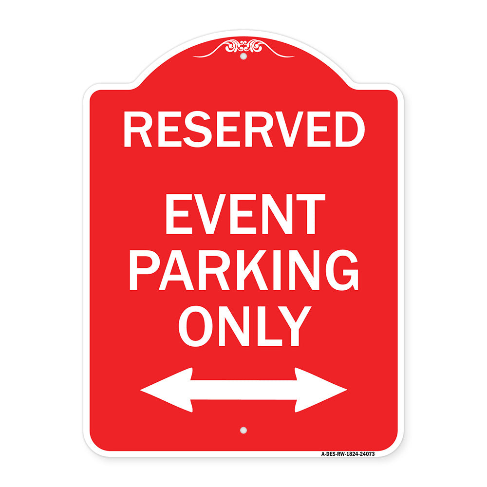 Event Parking Only (With Bidirectional Arrow)