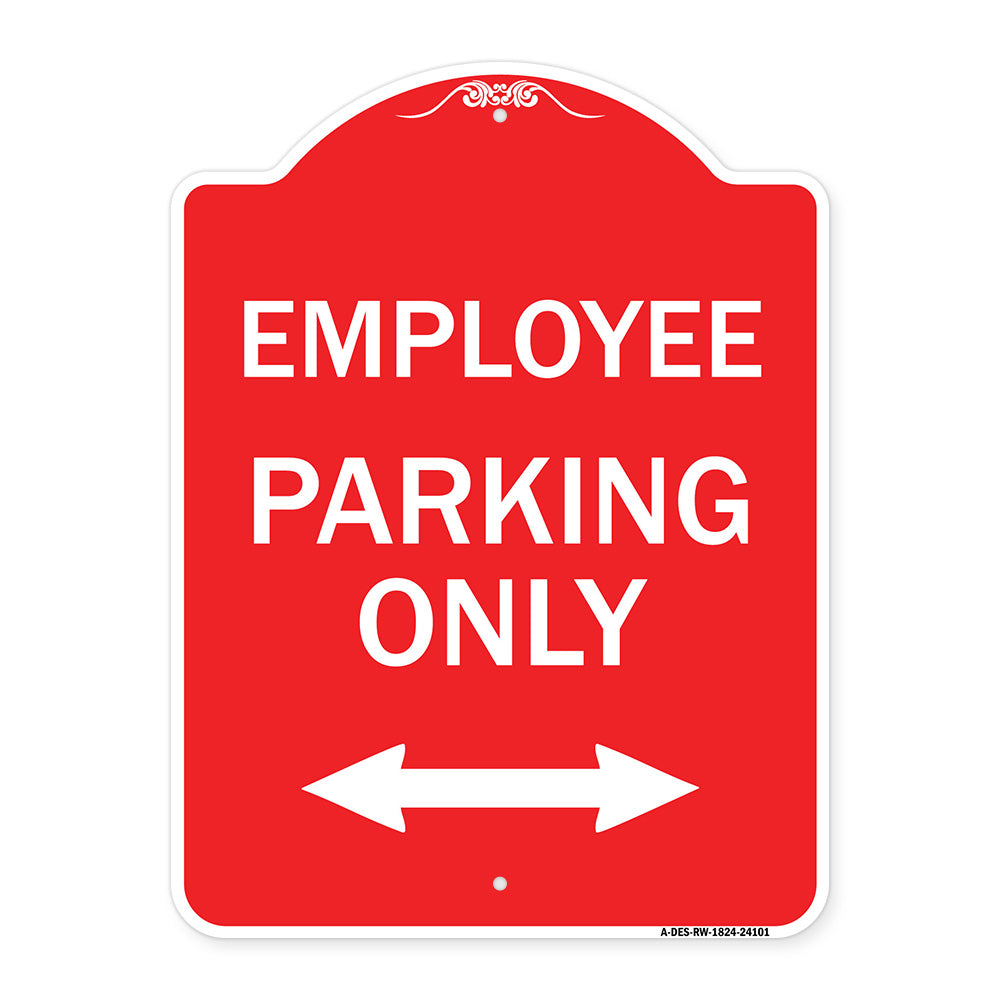 Employee Parking Only (With Bi-Directional Arrow)