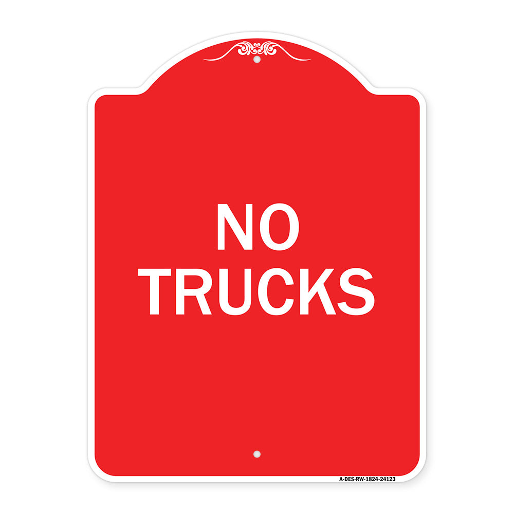 Driveway Sign No Trucks