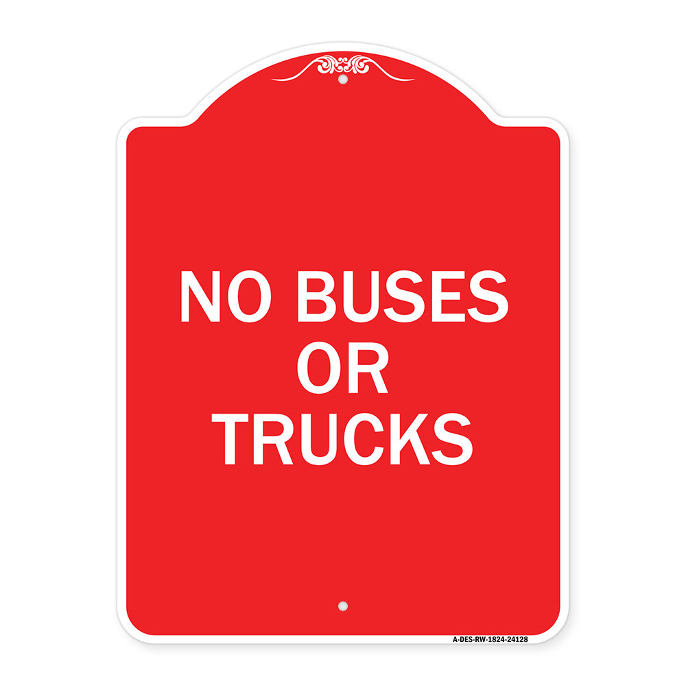 Driveway Sign No Buses or Trucks