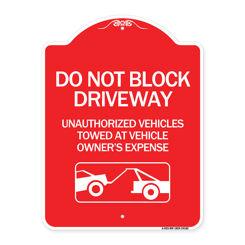 Do Not Block Driveway (With Graphic)