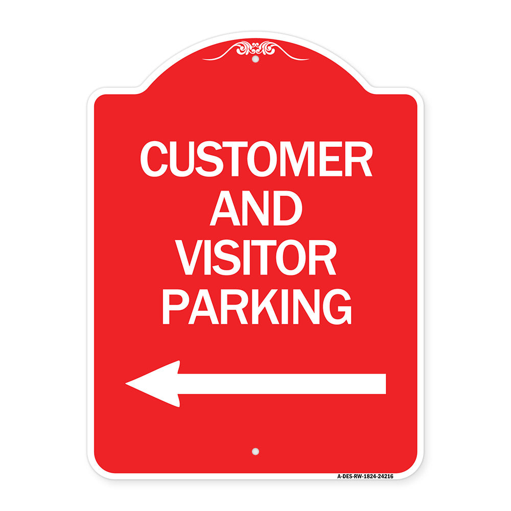 Customer and Visitor Parking (With Left Arrow)