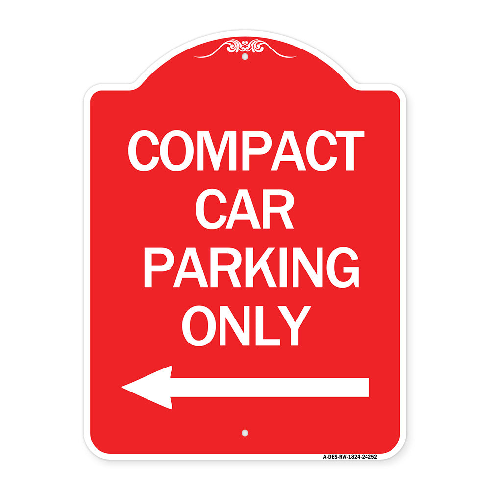 Compact Car Parking Only (With Left Arrow)