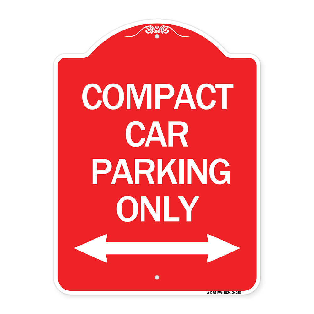 Compact Car Parking Only (With Bidirectional Arrow)