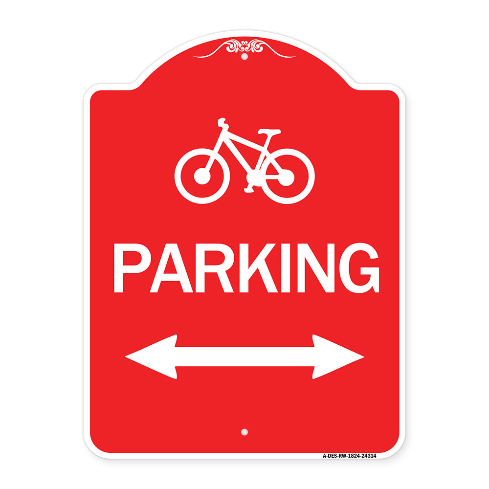Bicycle Symbol Parking (With Bidirectional Arrow)