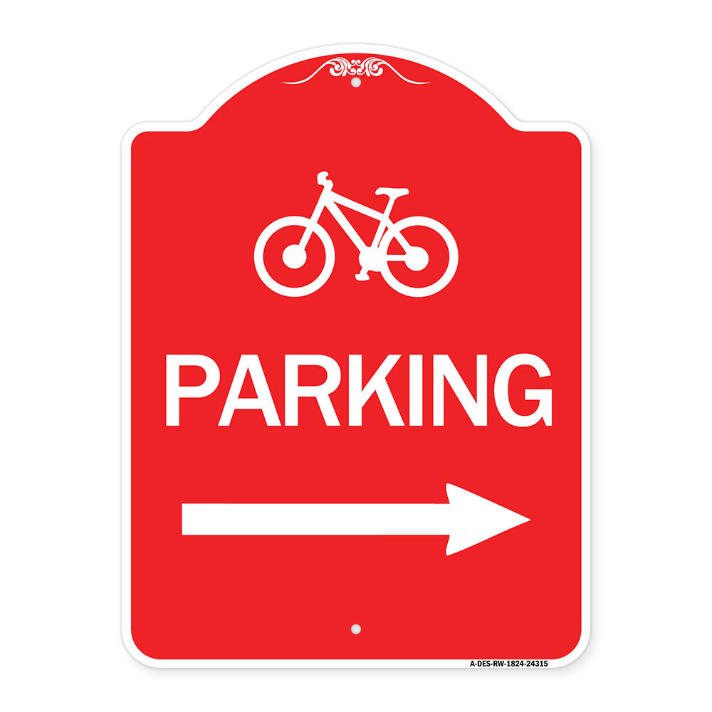 Bicycle Symbol Parking (Right Arrow