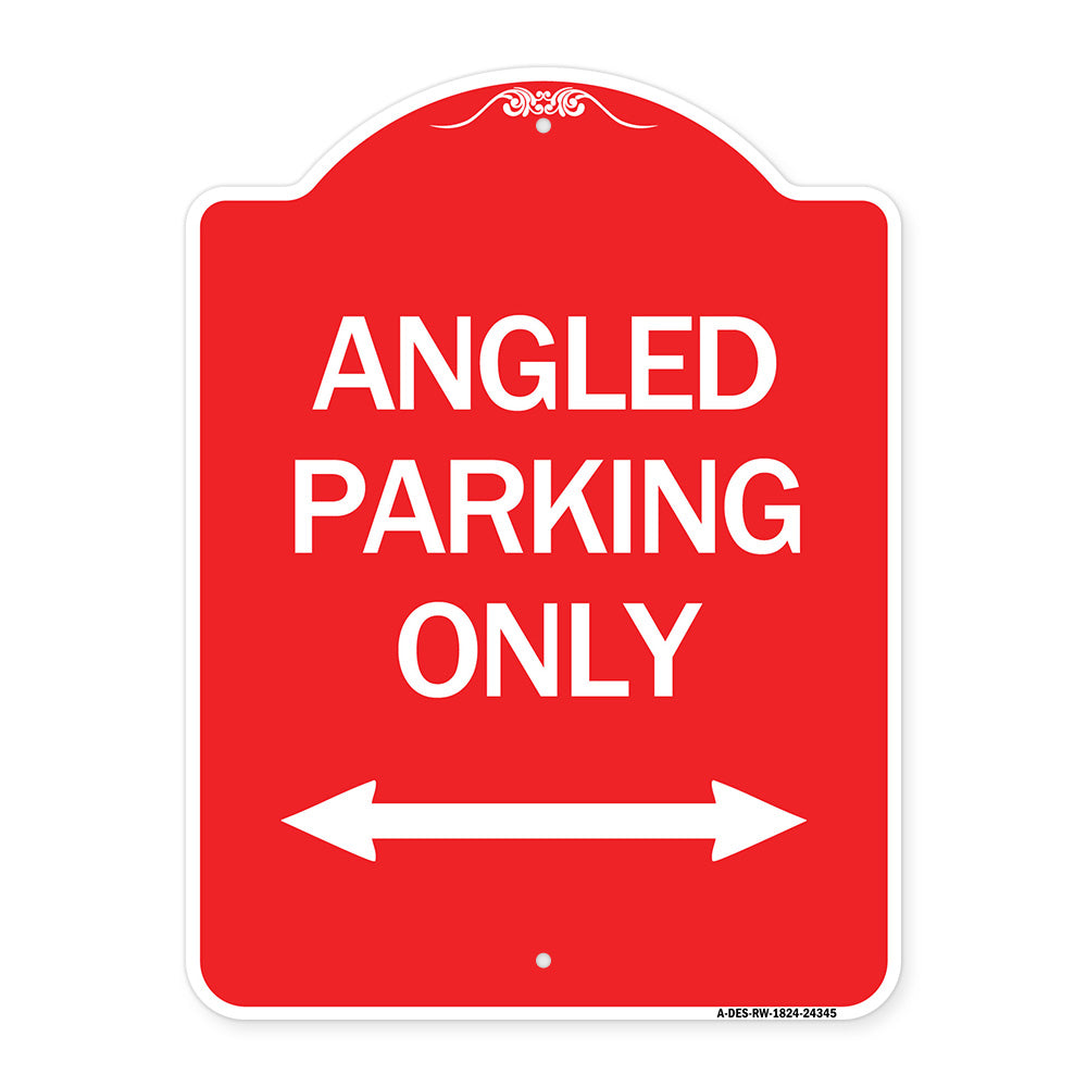 Angle Parking Only (With Bidirectional Arrow)