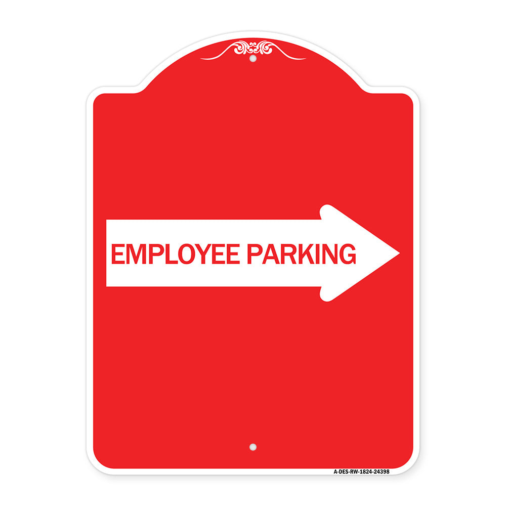 Employee Parking (With Right Arrow)