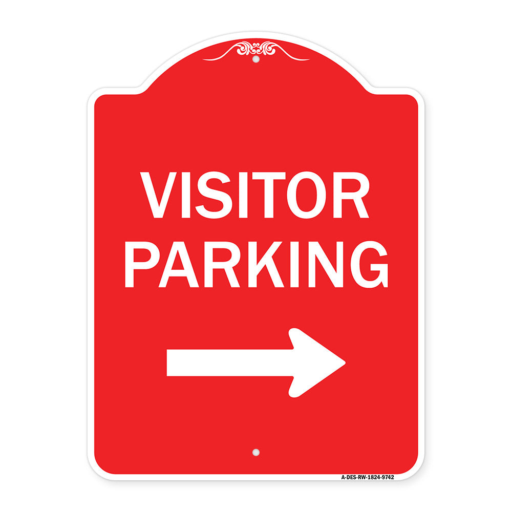 Visitor Parking (With Right Arrow)
