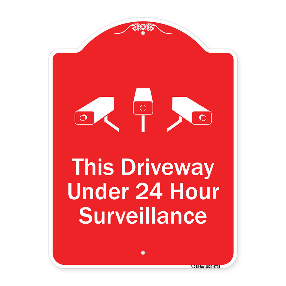 This Driveway Under 24 Hour Surveillance With Graphics