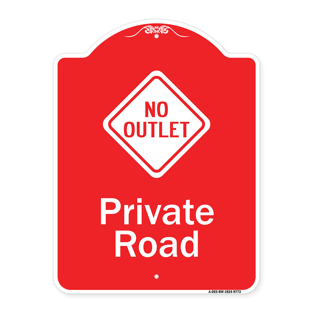 Private Road With No Outlet Symbol