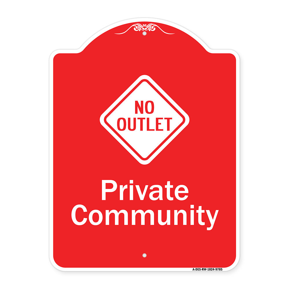 Private Community With No Outlet Symbol