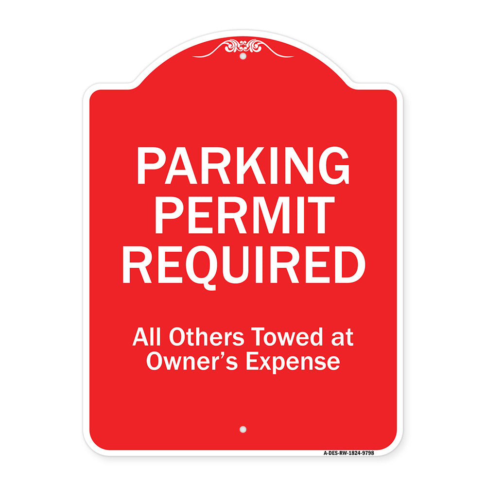 Parking Permit Required All Others Towed At Owner's Expense