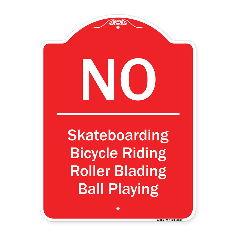 No - Bicycle Riding, Roller Blading, Ball Playing