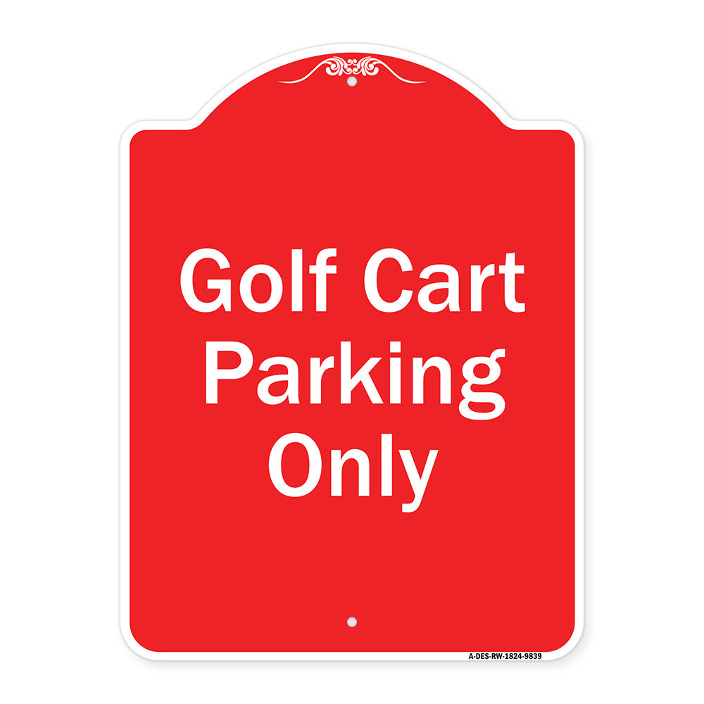 Golf Cart Parking Only