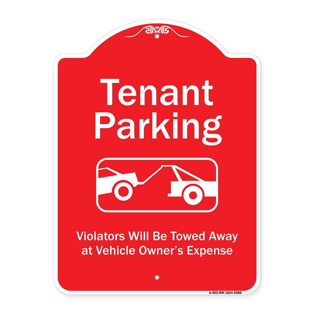 Tenant Parking, Violators Towed Away With Graphic
