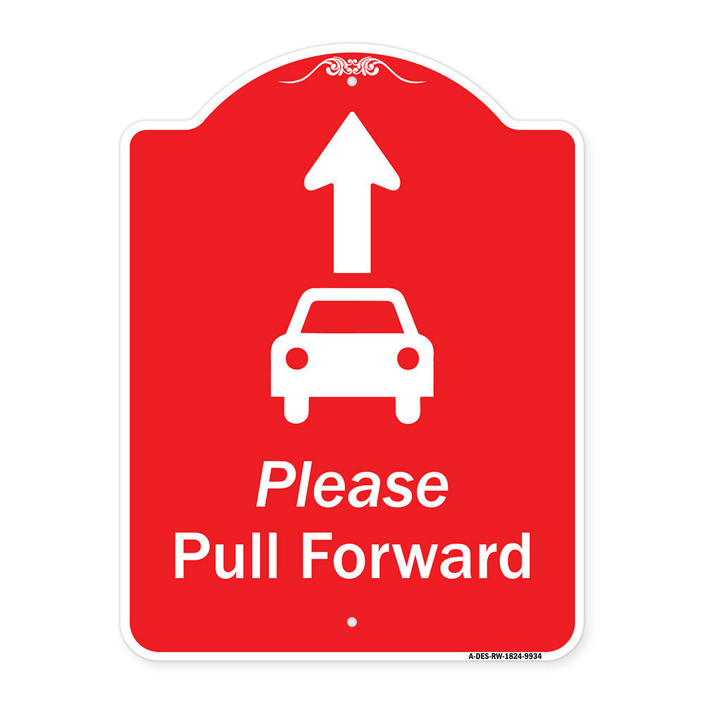 Please Pull Forward With Graphic And Ahead Arrow