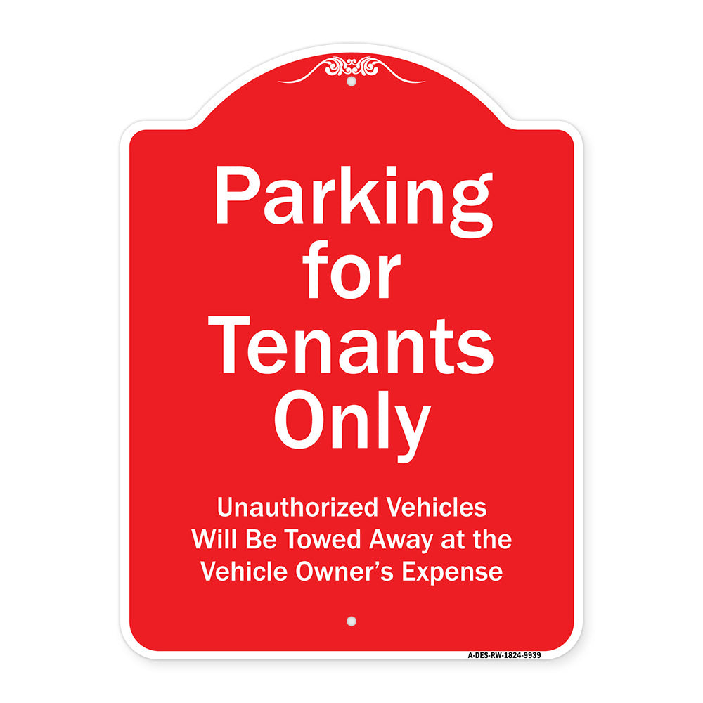 Parking For Tenants Only Unauthorized Vehicles Towed Away
