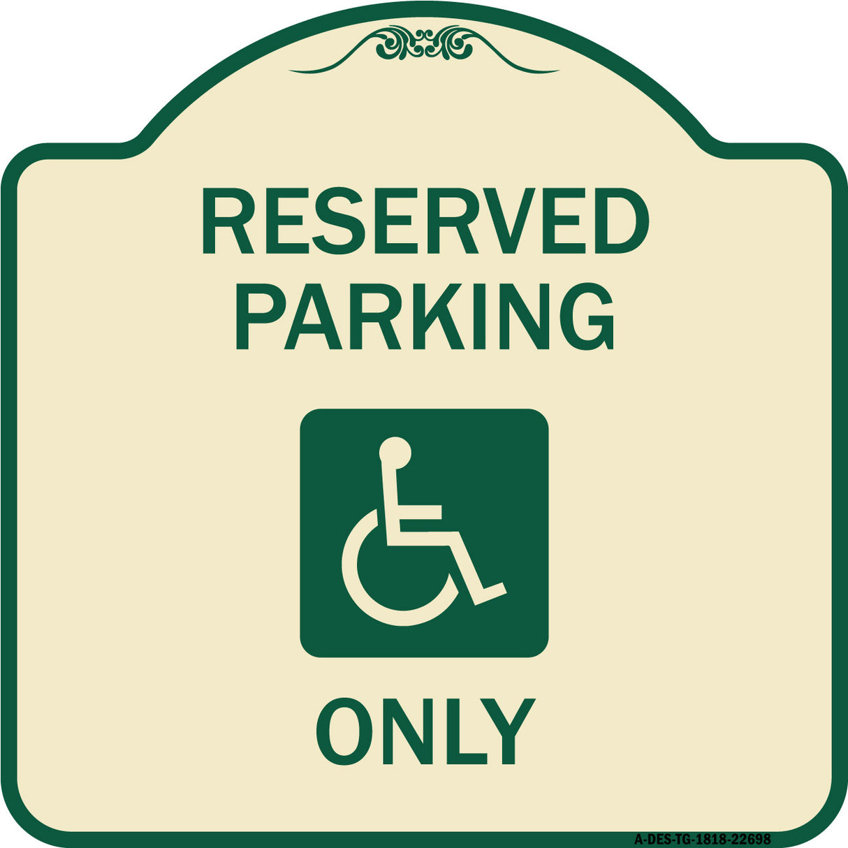 With NY Compliance Reserved Parking Only (With Access Icon)
