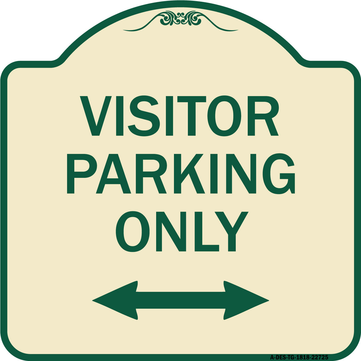 Visitor Parking Sign Visitor Parking Only (With Bidirectional Arrow)
