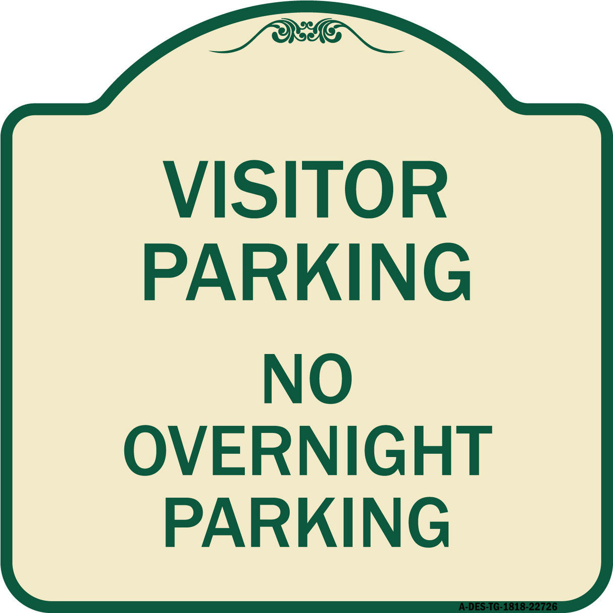Visitor Parking Sign Visitor Parking No Overnight Parking