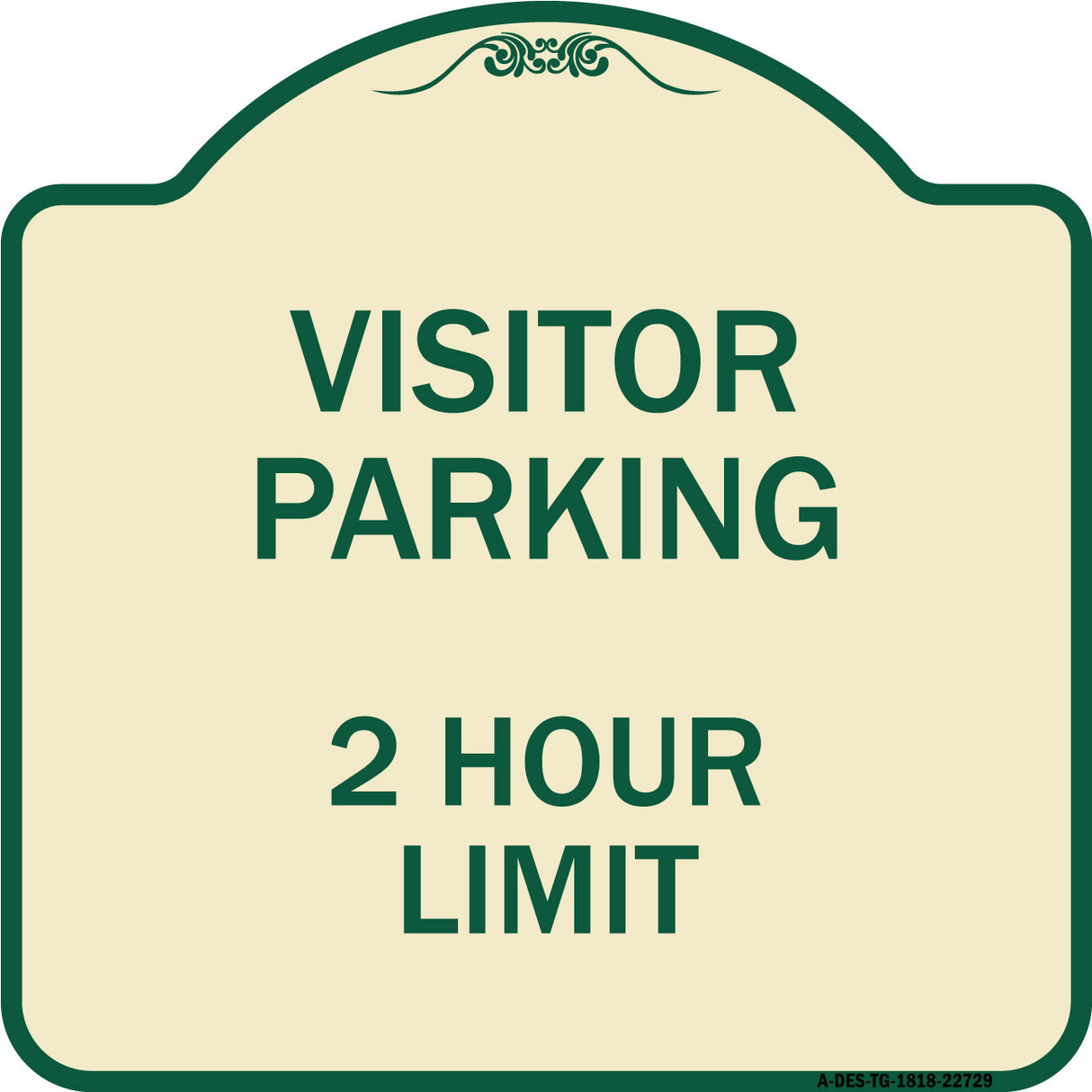 Visitor Parking Sign Visitor Parking 2 Hour Limit