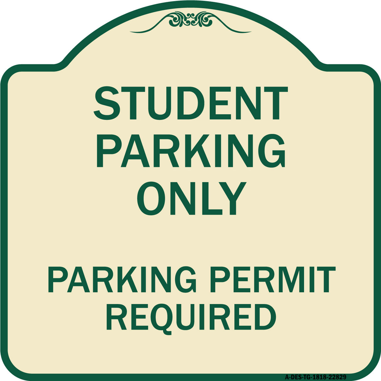 Student Parking Only Parking Permit Required