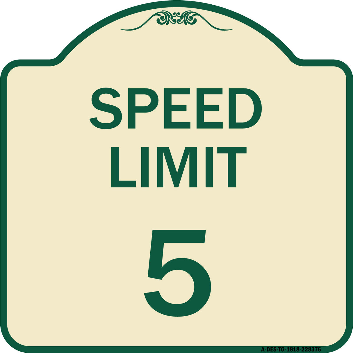 Speed Regulation Sign Speed Limit 5 Mph