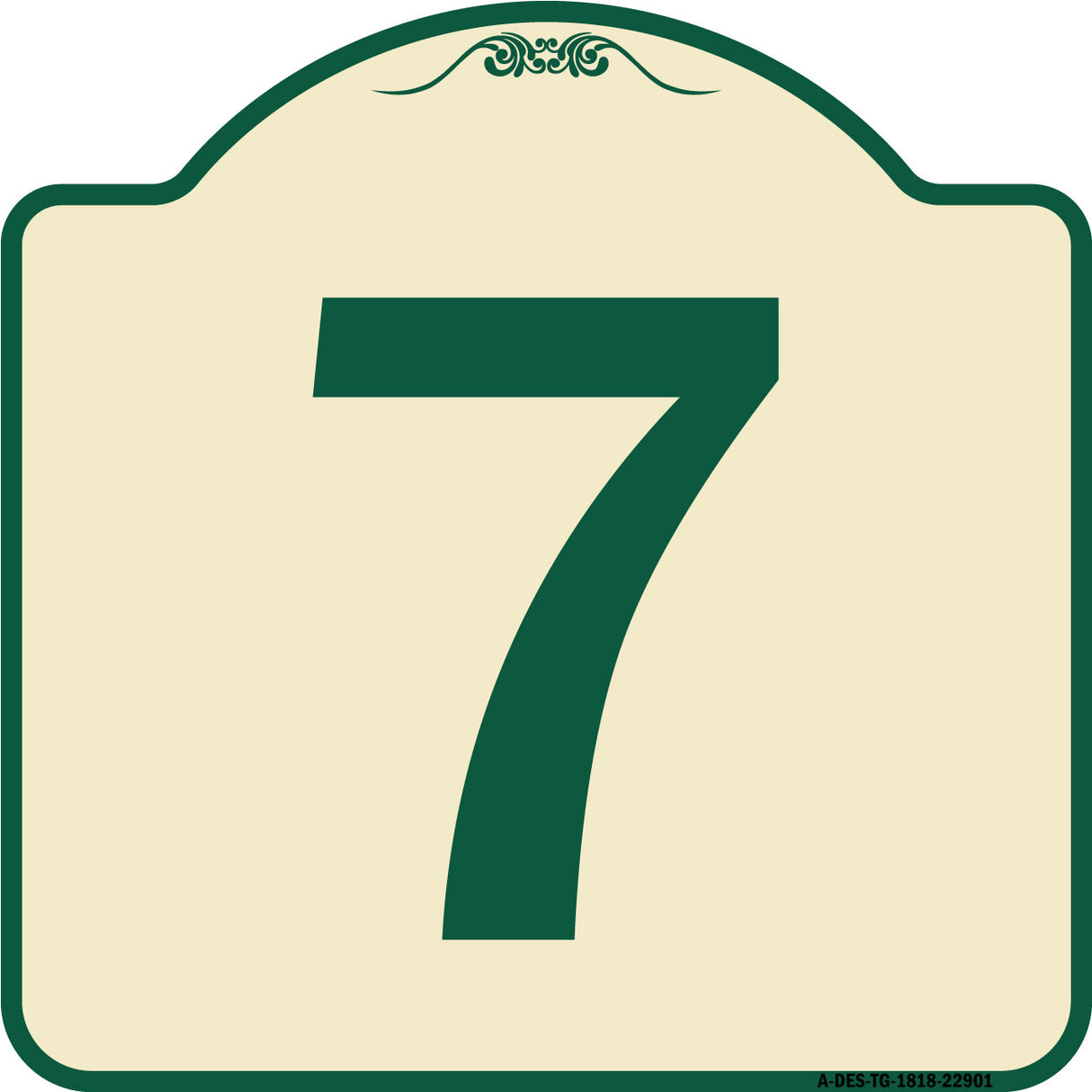 Sign with Number '7