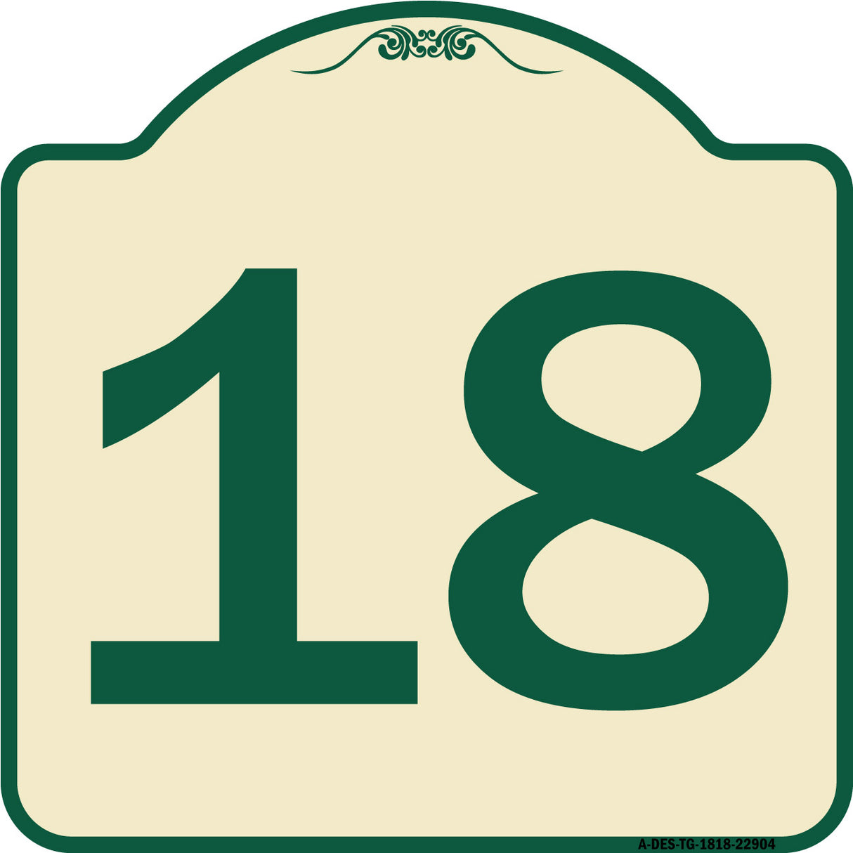 Sign with Number '18