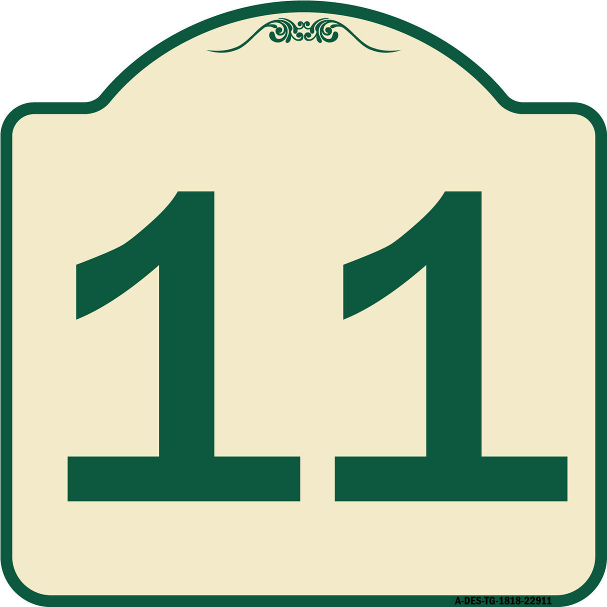Sign with Number '11