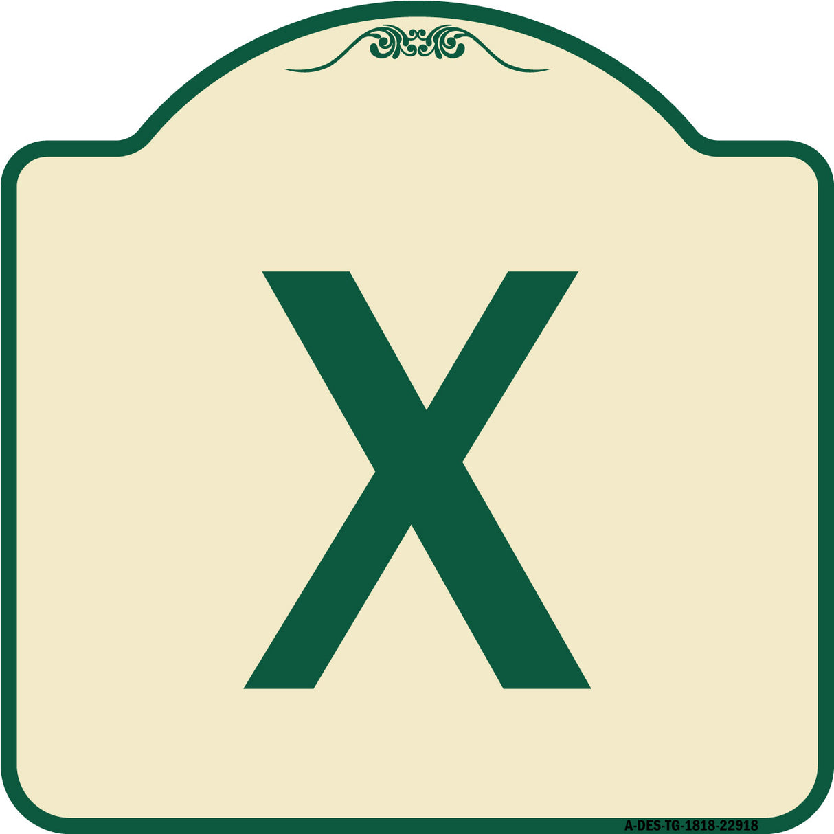 Sign with Letter X