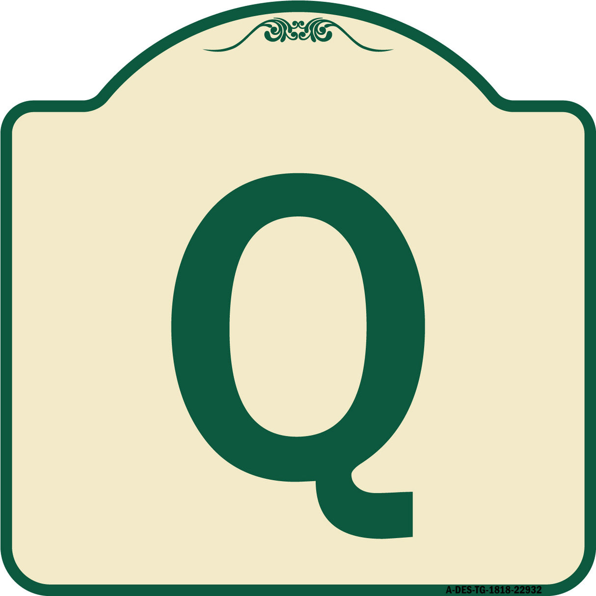Sign with Letter Q
