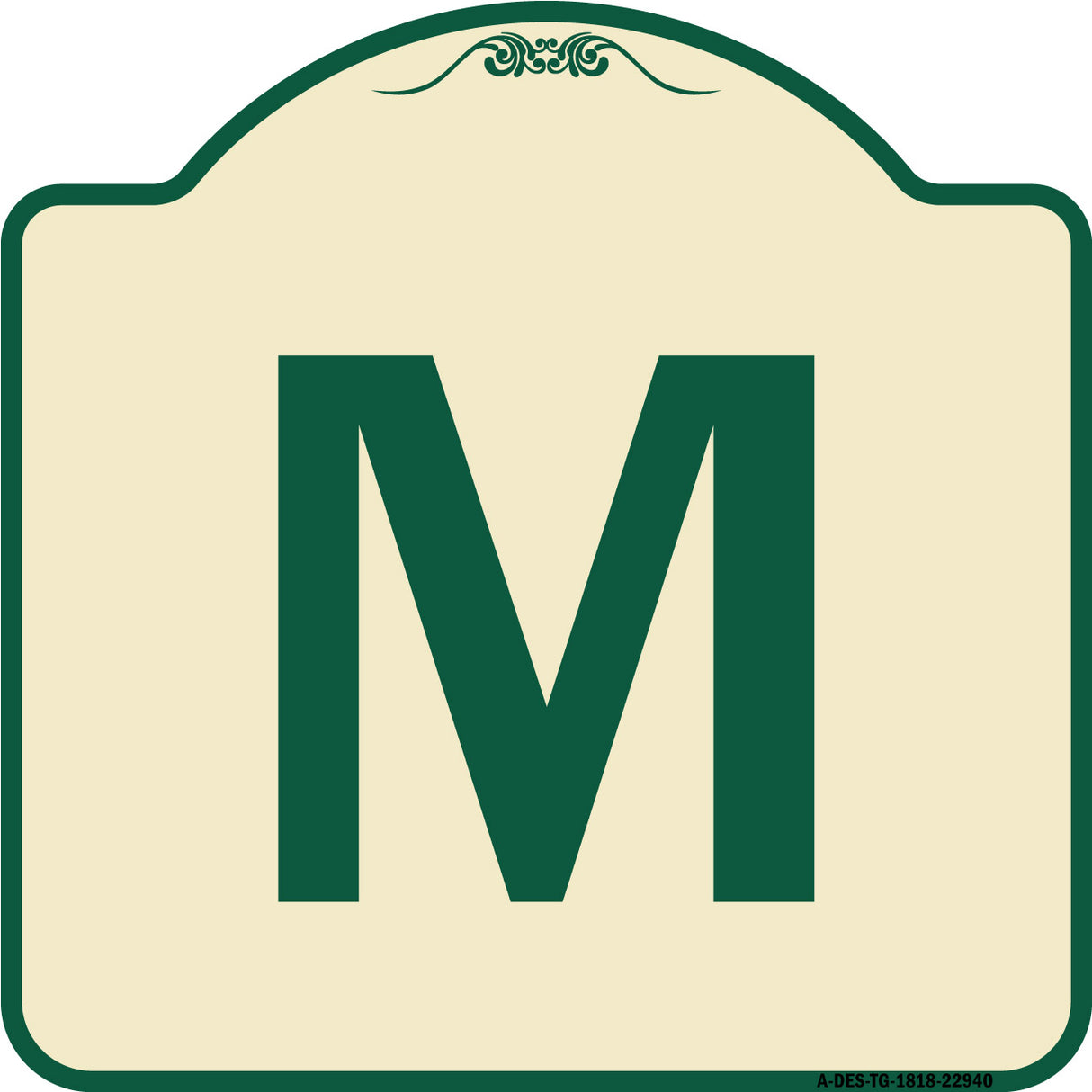 Sign with Letter M