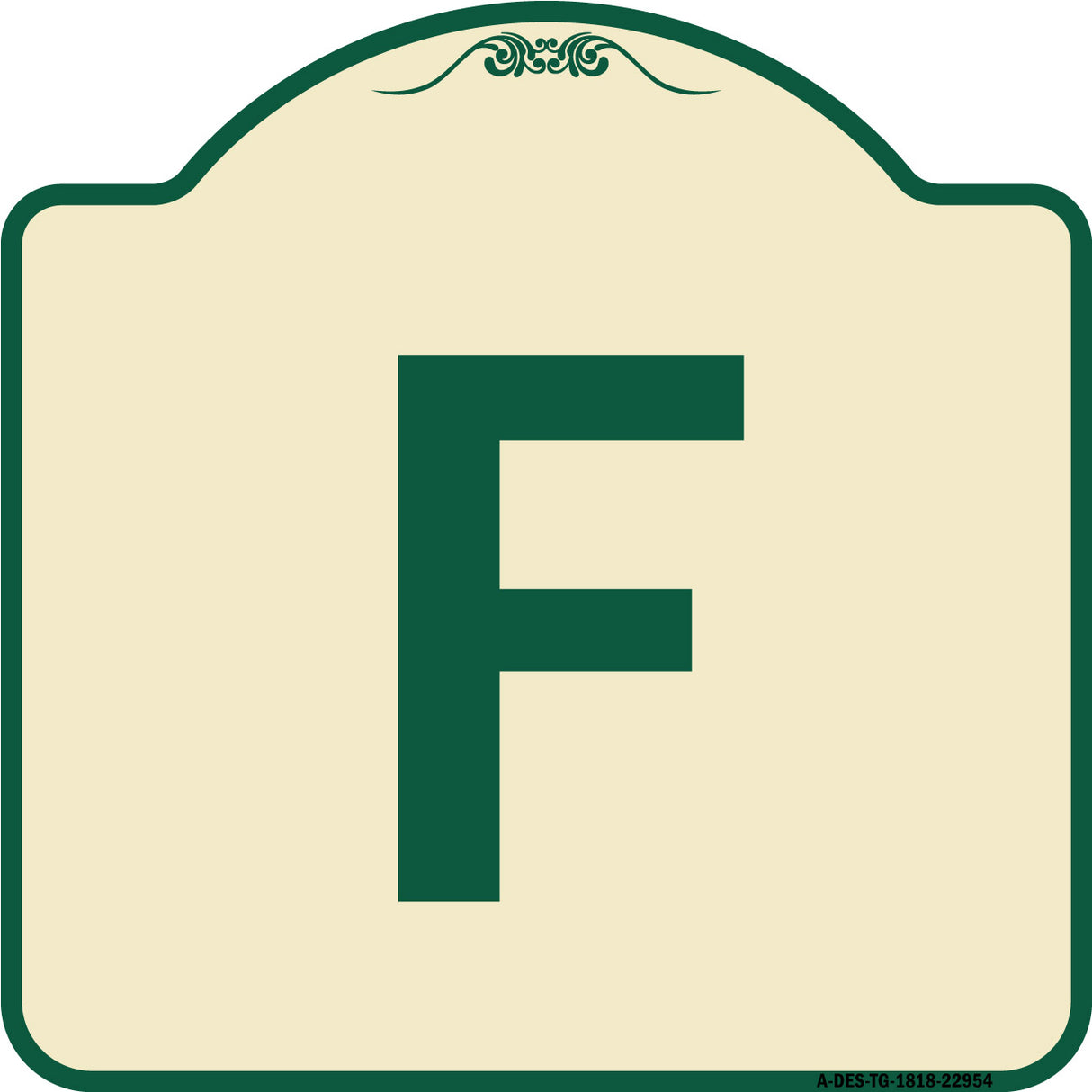 Sign with Letter F