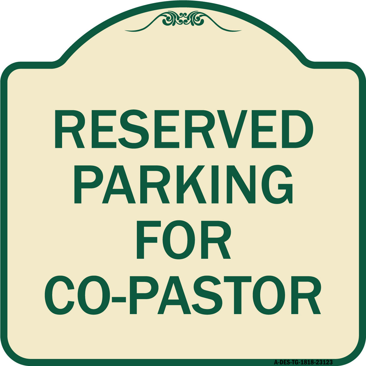 Reserved Parking for Co-Pastor