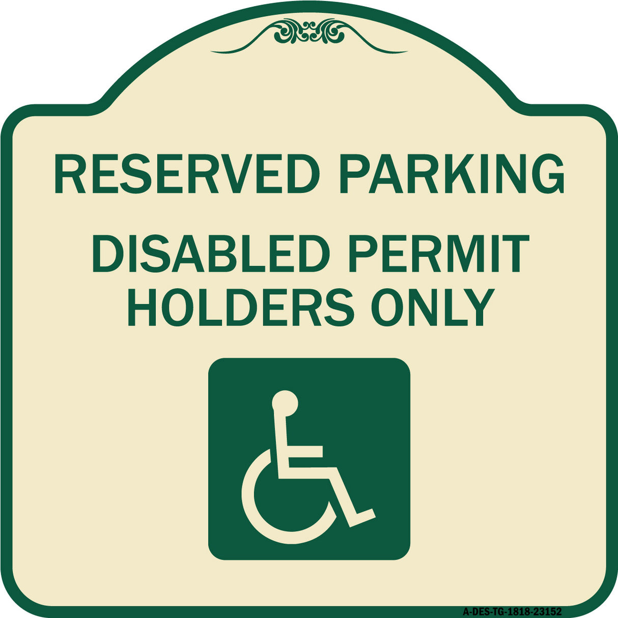Reserved Parking - Disabled Permit Holders Only (With Updated Access Symbol)