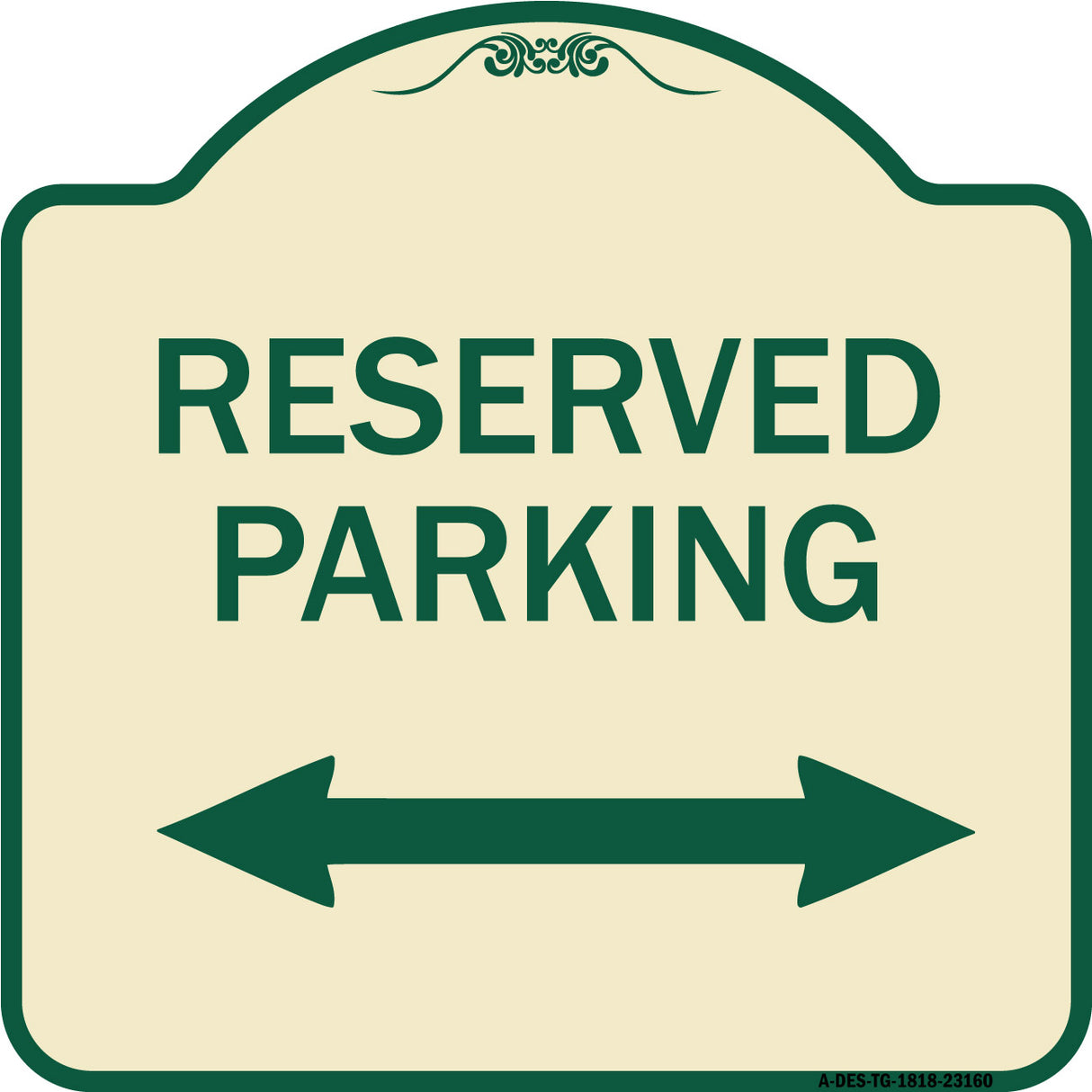 Reserved Parking (Arrow Pointing Left and Right)