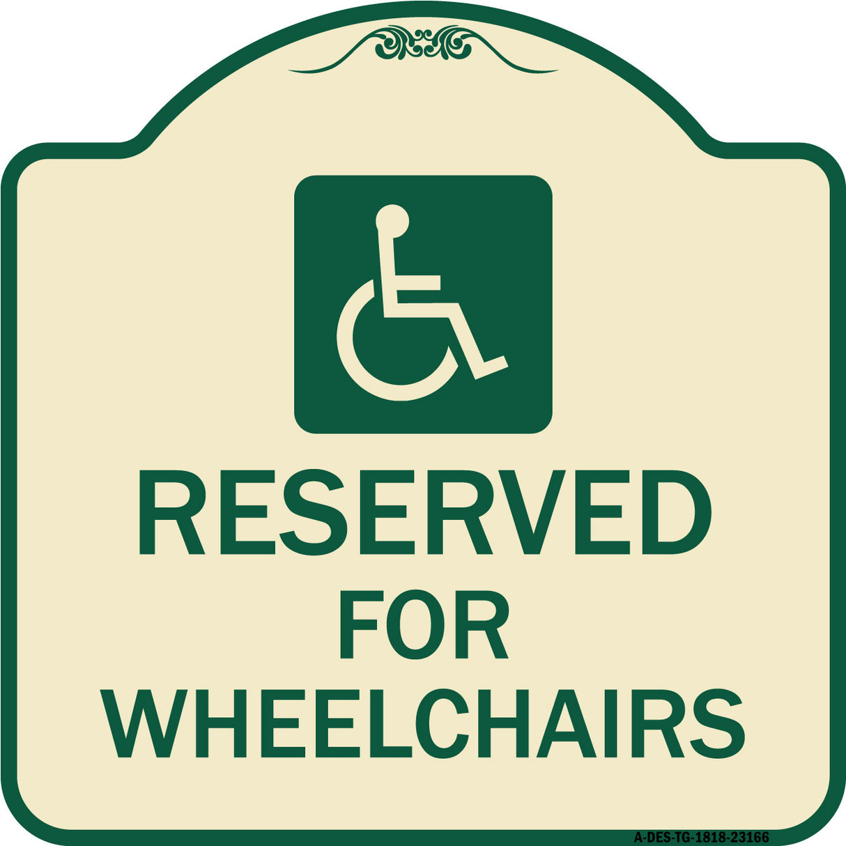Reserved for Wheelchairs with Graphic