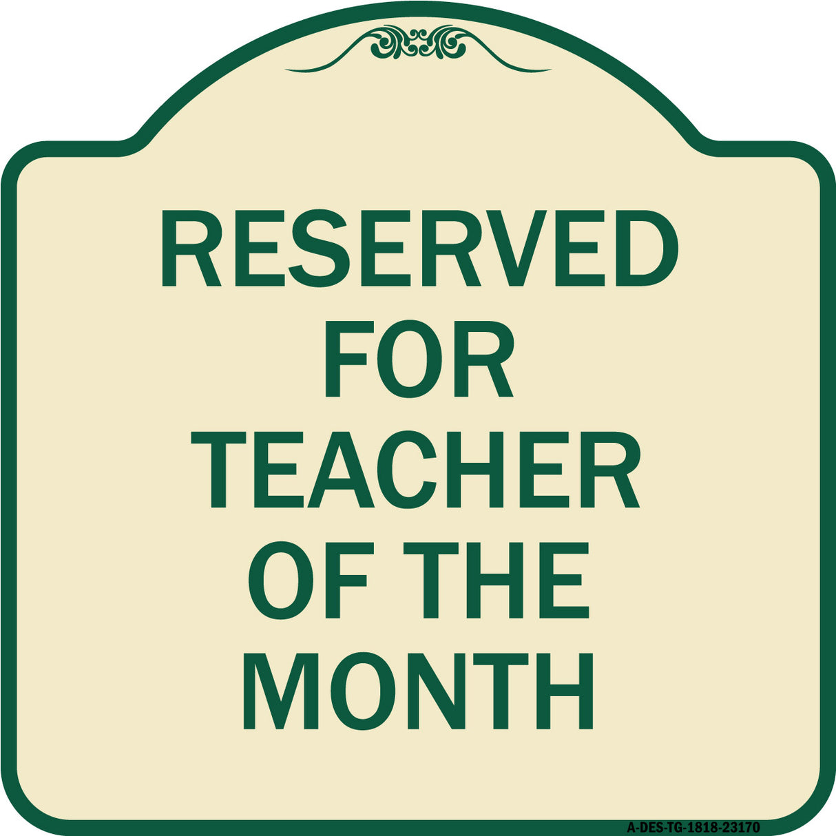 Reserved for Teacher of the Month