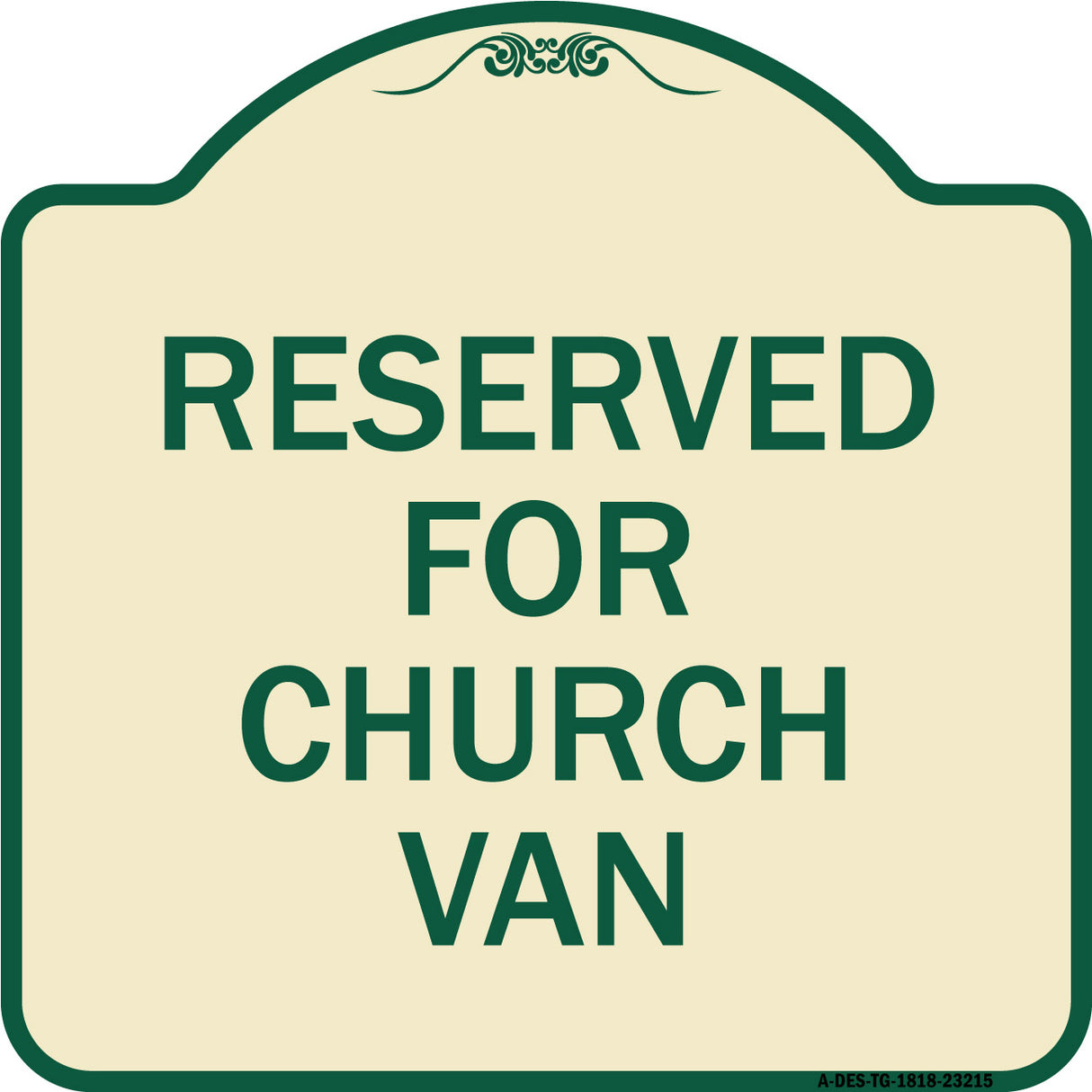 Reserved for Church Van